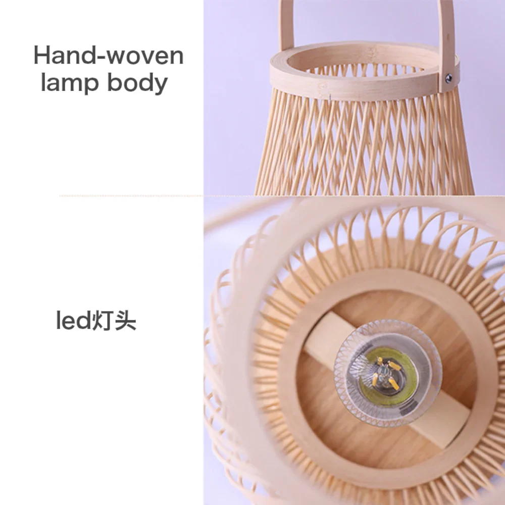 Imagem -06 - Pequeno Rattan Hollow-out Bamboo Boho Night Light Nightstand Decorativo Lâmpada de Madeira Maciça Lâmpada de Mesa para Quarto e Estar