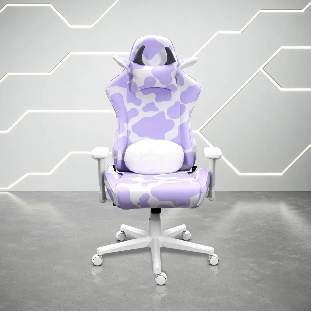 

Gaming Chair with Lumbar Support, Ergonomically Designed Adjustable Swivel Office Chair