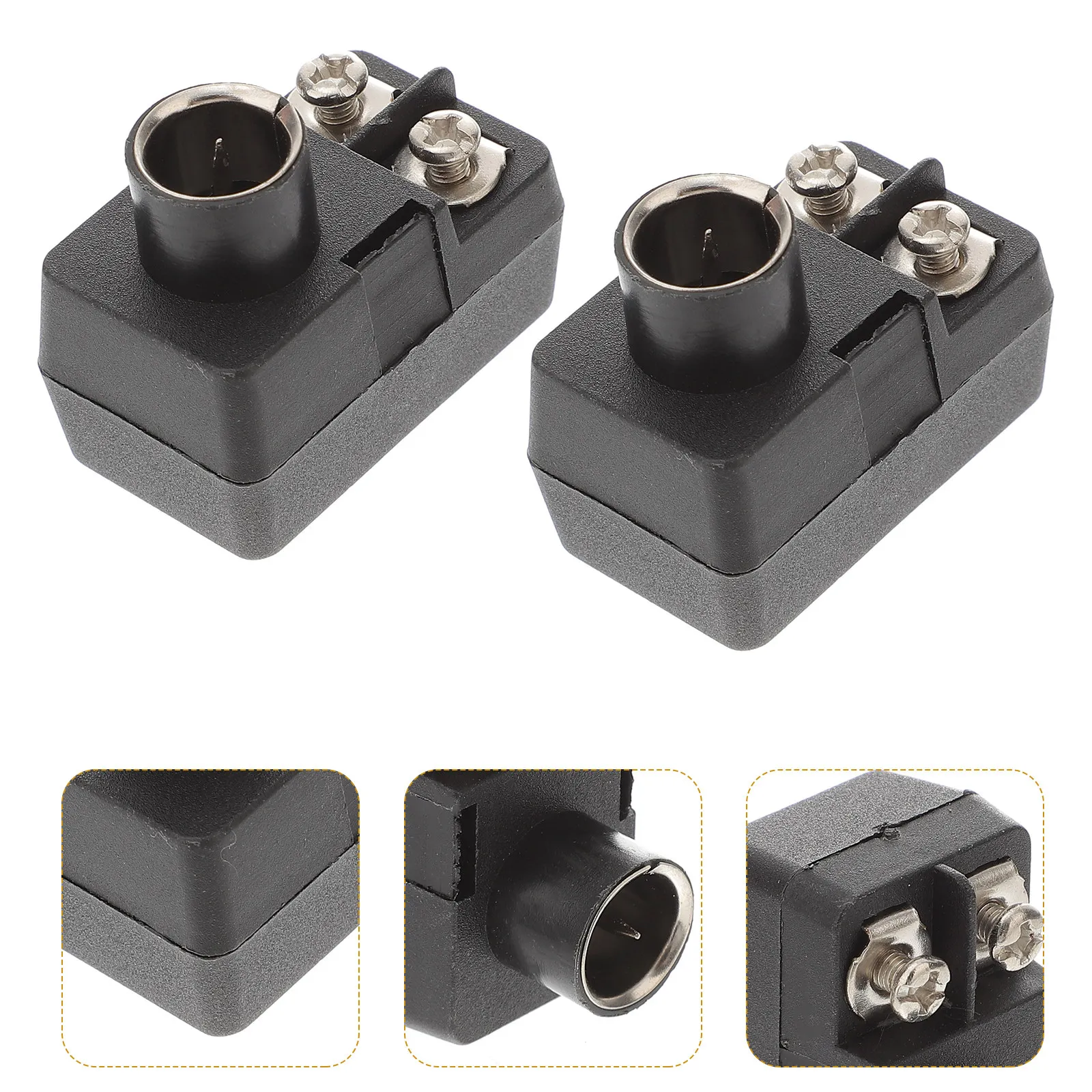 2pcs 75-300 Ohm Quick Push-On TV Signal Balun Adapter, Impedance Matching Converter for Antenna to TV Connection, Home