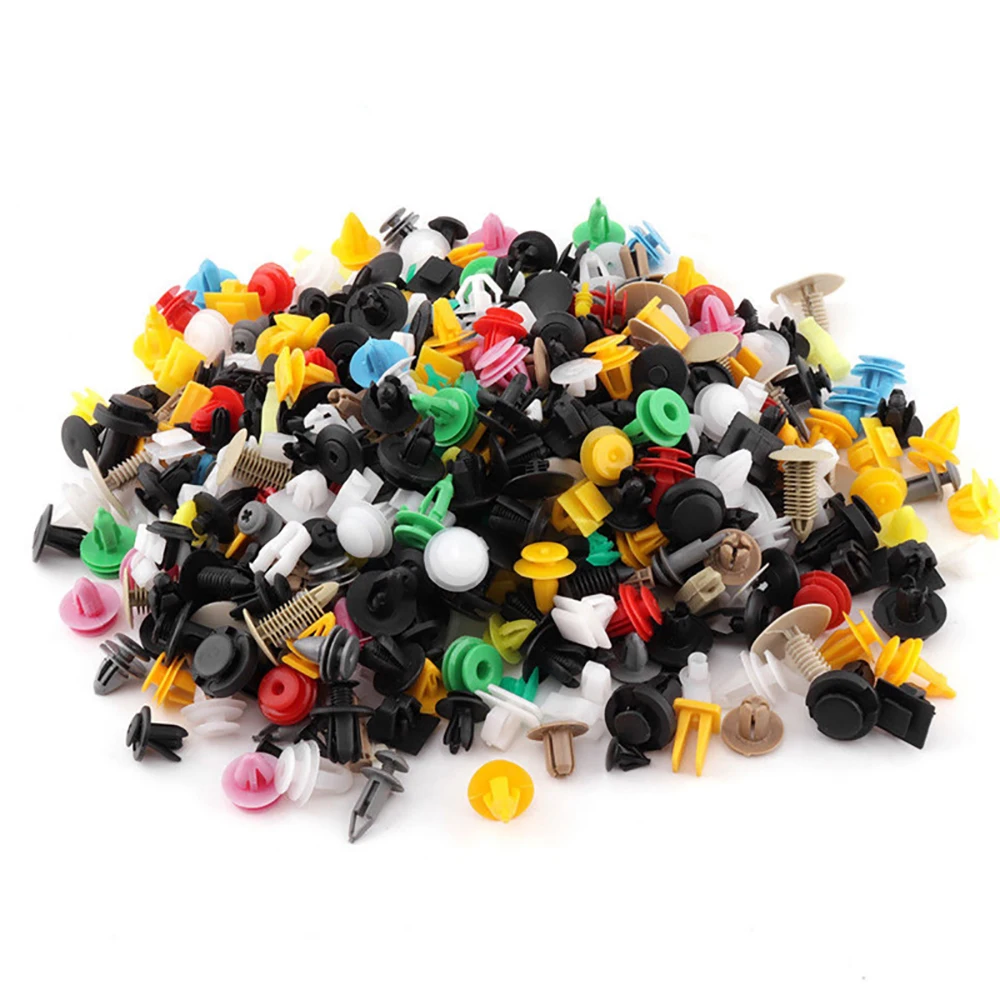 500 PCS Mixed Auto Vehicle Fastener Bumper Clips Retainer Rivet Door Panel Fender Liner Universal Fit All Car Car Fastener Clip