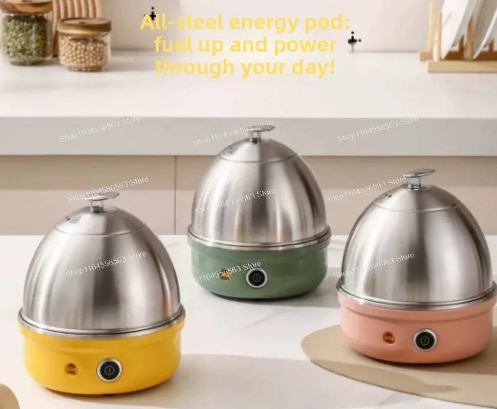 Full Stainless Steel Egg Cooker Multifunctional Omelette Machine Automatic Power-off Steaming Custard Machine