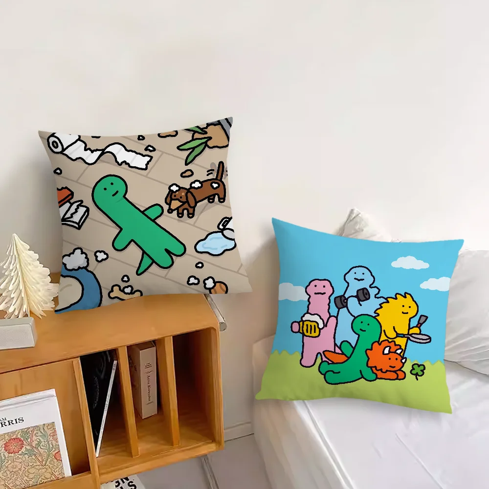 Art J-Joguman Studio Pillow Case Sofa Living Room Bedroom Headboard Backrest Cushion Square Cushion Nap Time