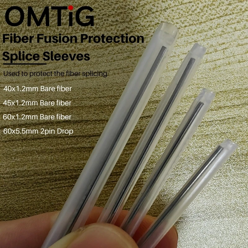 

1000pcs Lot 60mm 45mm 40mm Bare Fiber Drop Cable Fiber Fusion Protection Splice Sleeves Heat Shrinkable Tube