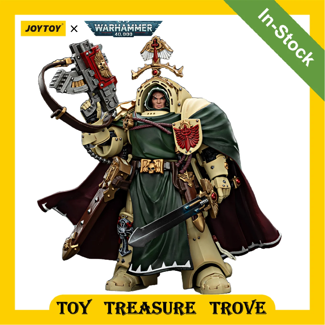 [NA STANIE] JOYTOY Warhammer 40k Figurka Akcji 1/18 Dark Angels Belial, Wielki Mistrz Skrzydła Śmierci