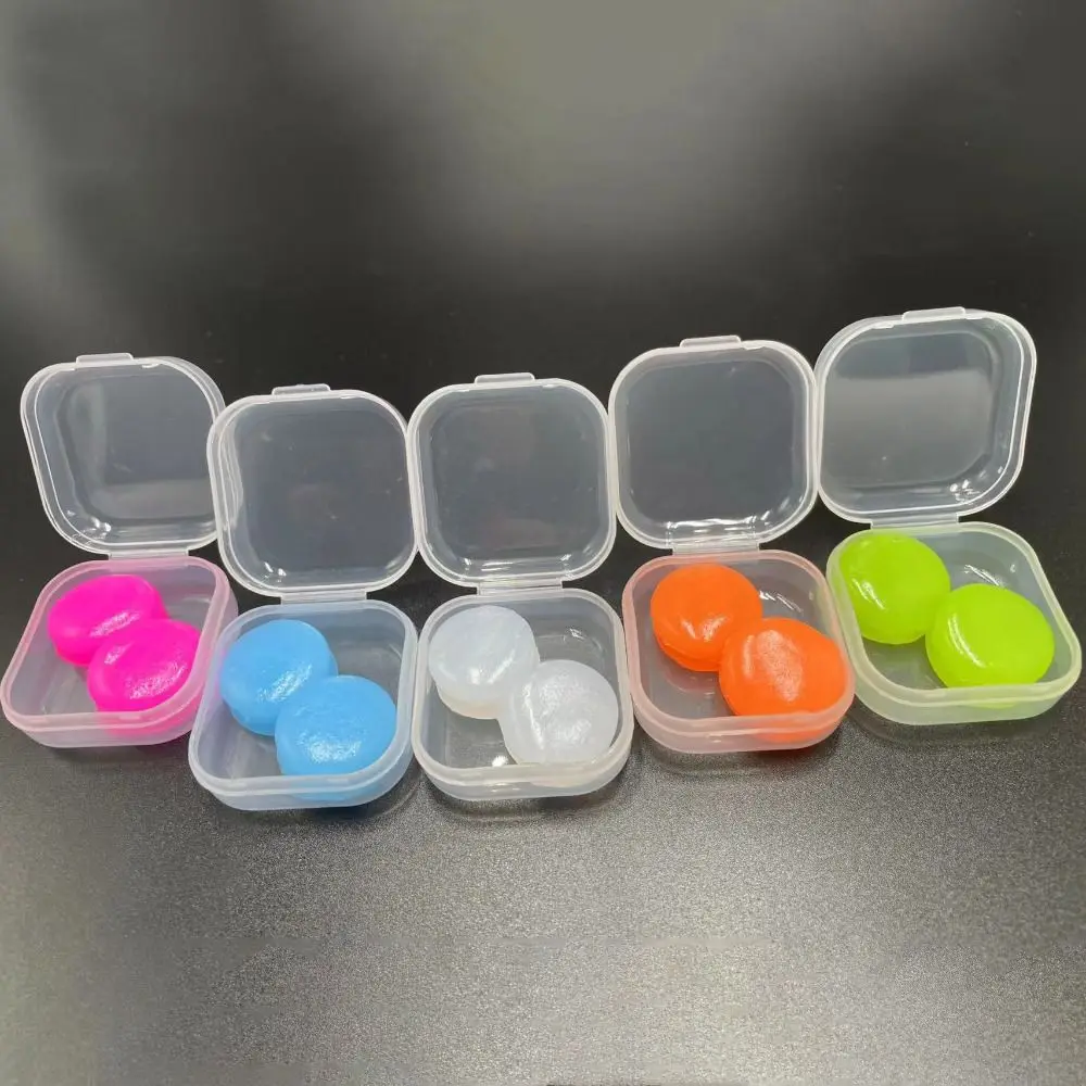 2PCS Soft Silicone Ear Plugs Multicolor Waterproof Sound Insulation Earmuffs Swimming Showering Noise Reduction Earplugs