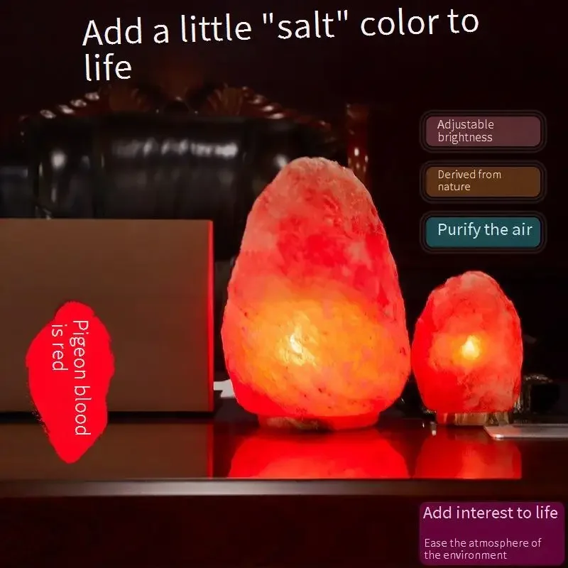 Colorful Himalayan Crystal Stone Natural Salt Lamp Led Night Lights Bedroom Bedside lamps Bathroom Home Decor