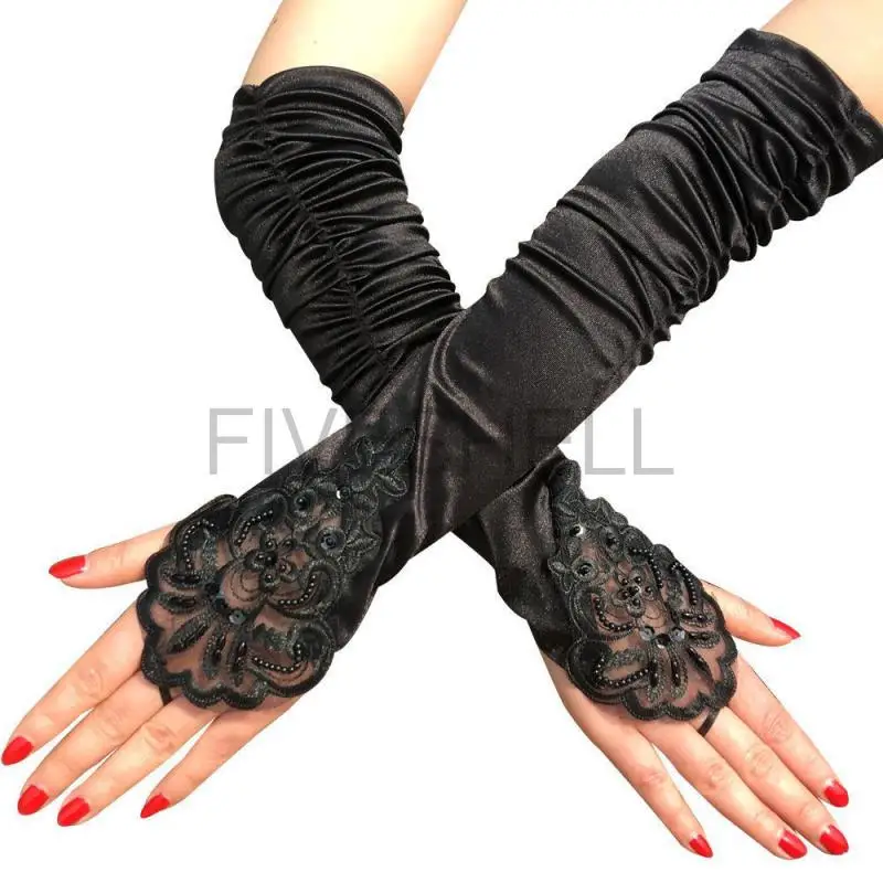 Conjunto de accesorios de Flapper para Halloween, accesorios de disfraz de los años 20, guantes, perlas, encaje, ropa de los años 80 y 20