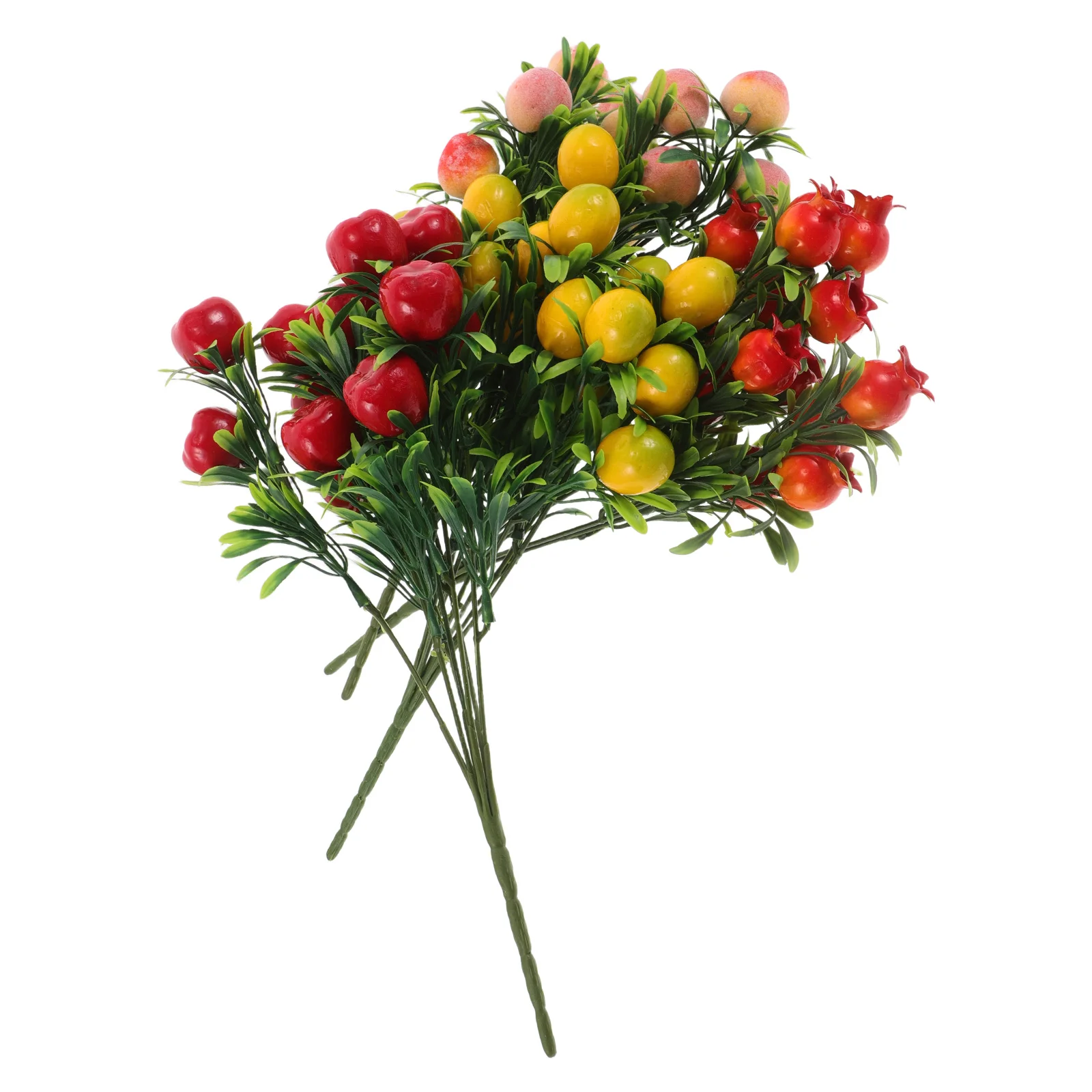 

4pcs Mini Artificial Fruit Trees Simulation Pomegranate Lemon Peach Apple Decor For Home Sand Table Landscape Scenery Fake