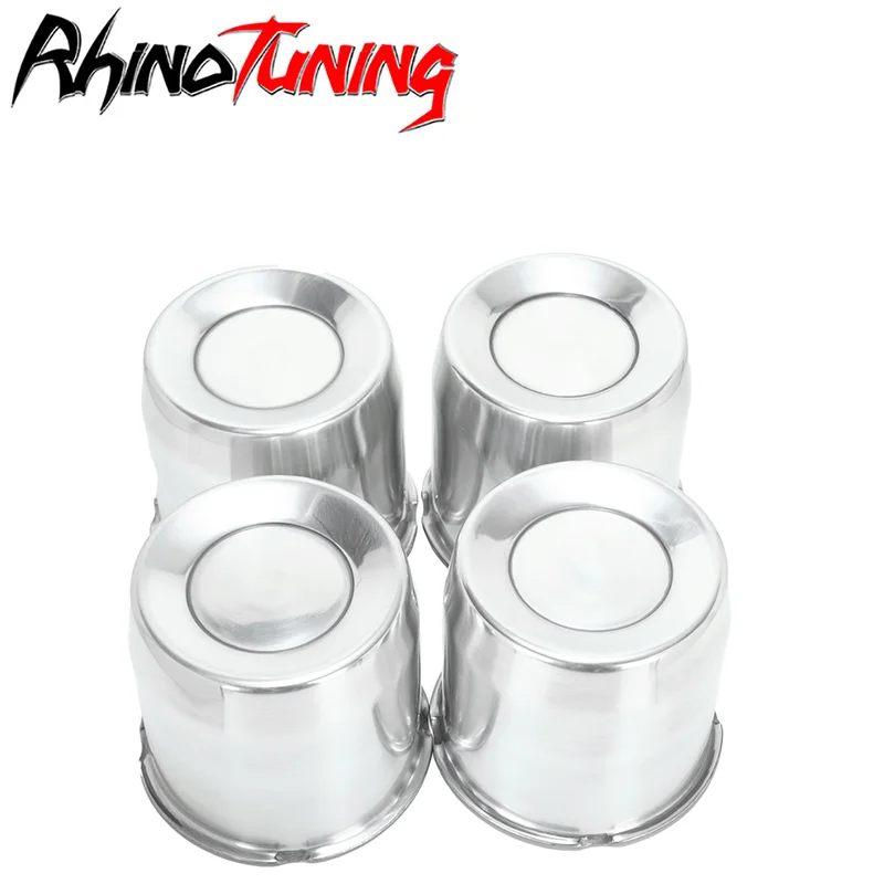 RhinoTuning 2/4pcs 130mm/5.12" Aluminum Push Through Wheel Center Caps For Trailers Trucks SUVs RV Wheel Rims Auto Accessories