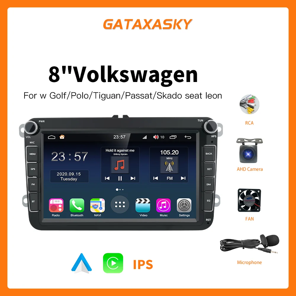 

GATAXASKY 8" For VW Volkswagen Passat B7 B6 Golf Touran Polo Tiguan Jetta Car Radio Android Multimedia Player 2 din Carplay GPS