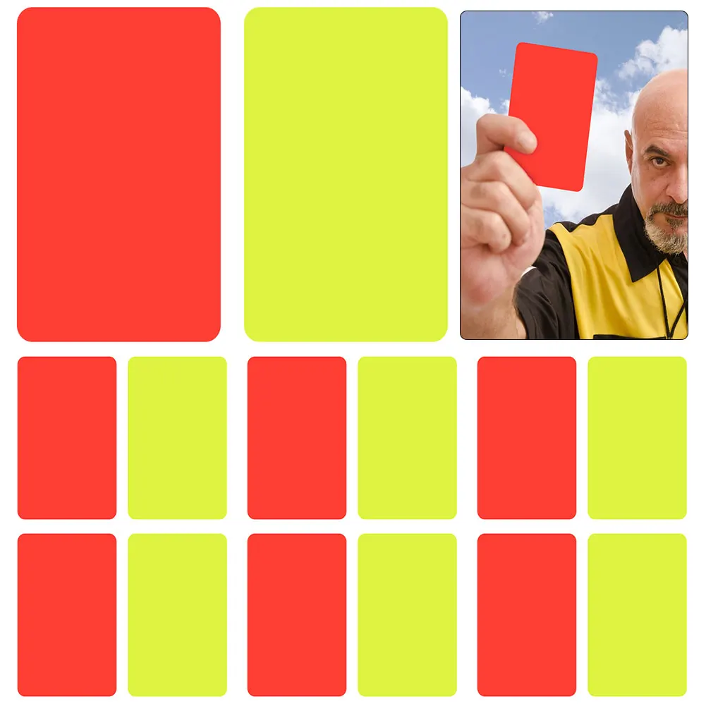 

14Pcs PVC Soccer Referee Red Yellow Cards Football Match Training Tool