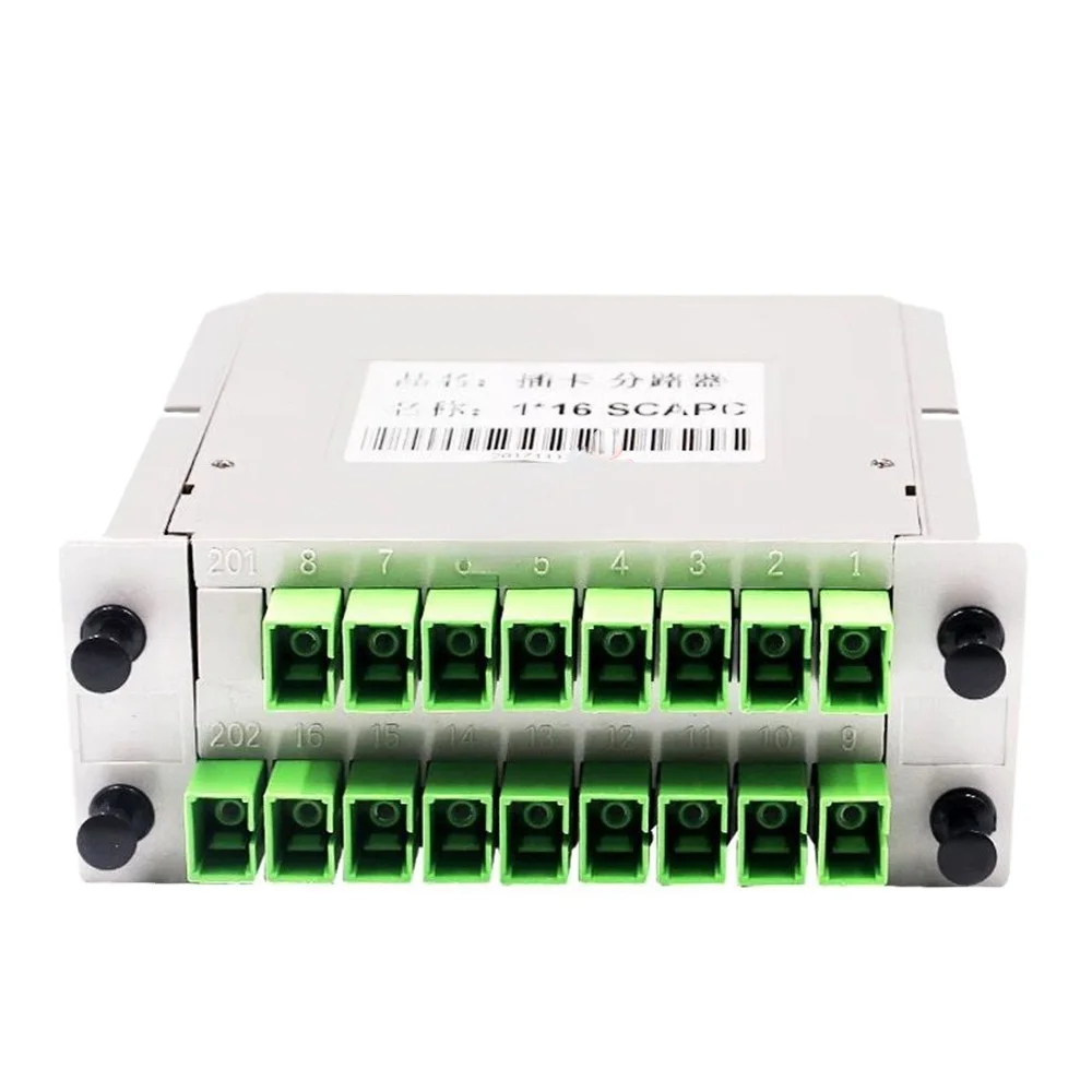 

1x16 Splitter LGX Box Cassette Card Inserting SC/APC PLC splitter Module 1:16 16 Ports Fiber Optical PLC Splitter