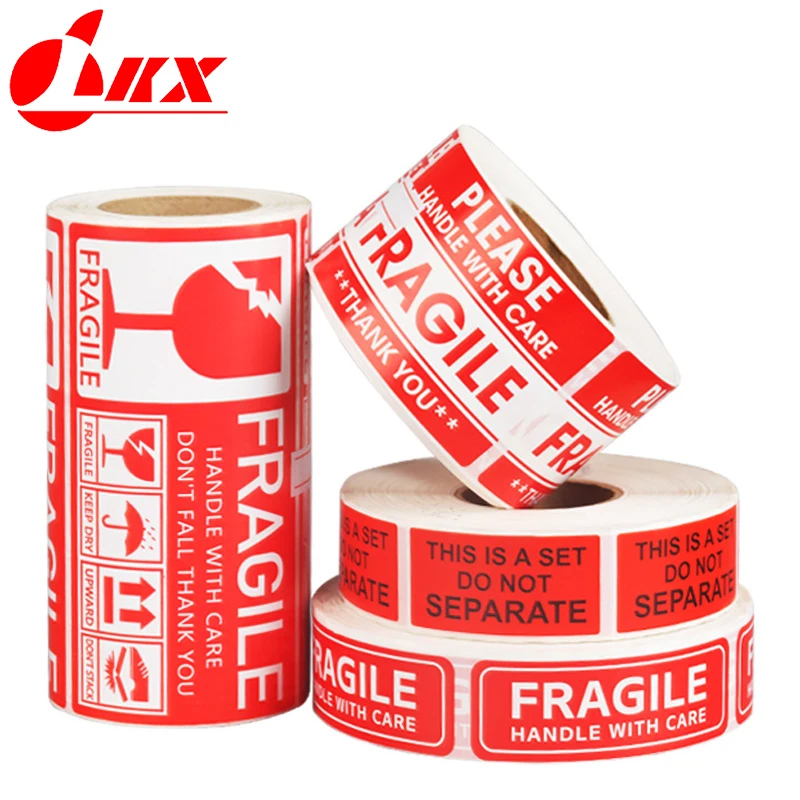 Fragile Warning Label Stickers Logistics Accessories Hazard The Goods Handle With Care Warning Labels Express Label Adhesive