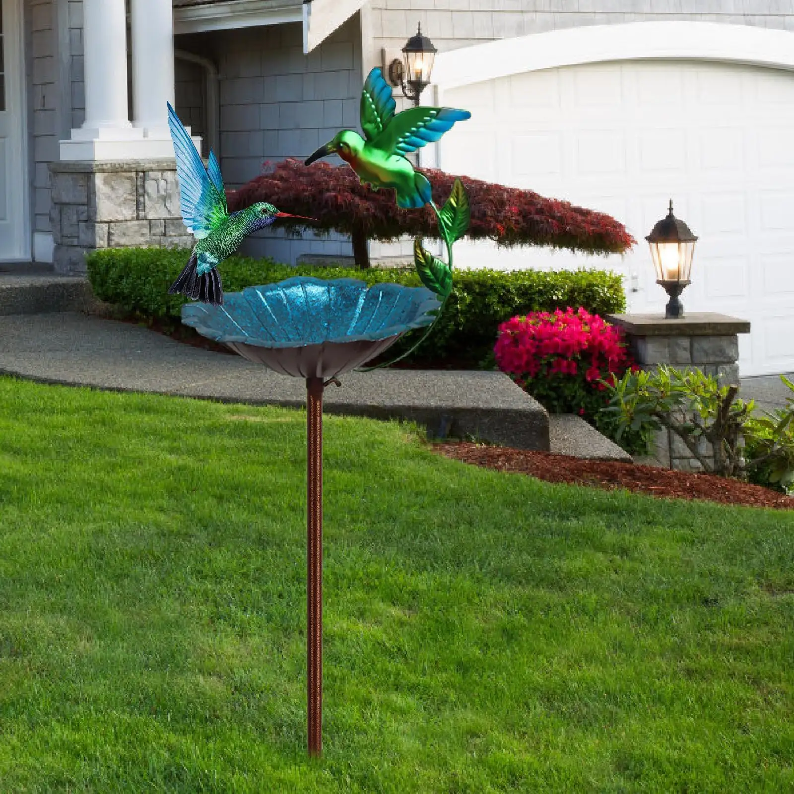 

Metal Bird Bath for Outside Bird Feeder Bowl for Courtyard Patio Backyard