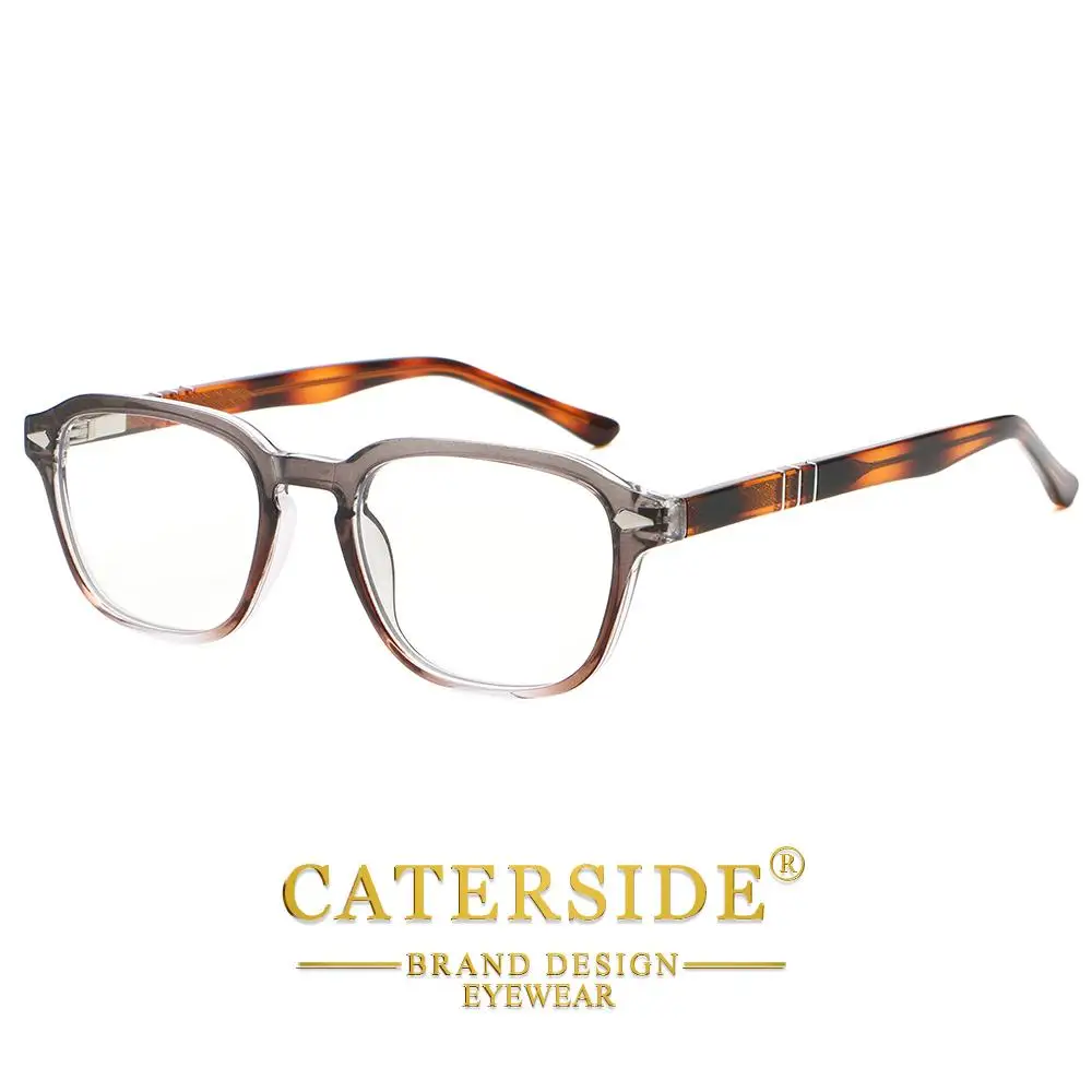 CATERSIDE Klassisches modisches Brillengestell für Herren, hochwertiges PC-Quadrat-Brillengestell, Damen-Outdoor-Business-Dekorationsbrille – Detail 9