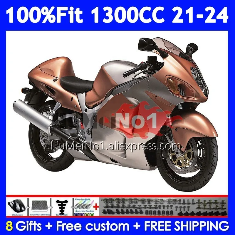 Injection Body For SUZUKI GSXR1300 Light Orange Hayabusa GSXR 1300 CC 21 22 23 24 129No.3 GSXR-1300 2021 2022 2023 2024 Fairing