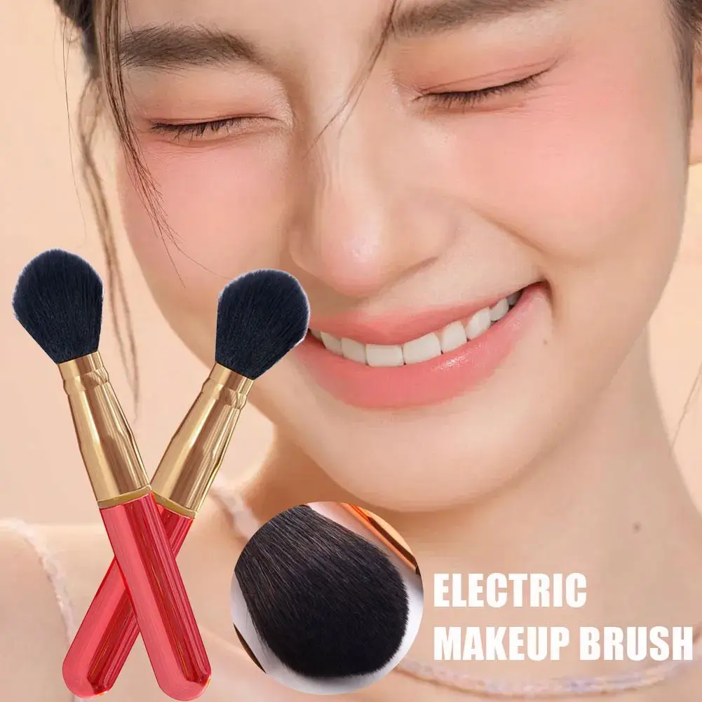 Brocha de maquillaje eléctrica, licuadora de base vibratoria y masajeador facial, aplicador de colorete en polvo recargable, kit de herramientas de belleza