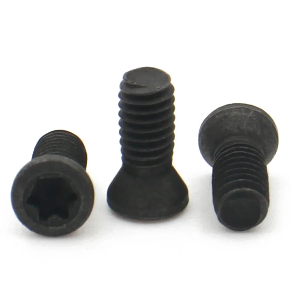 Black Carbon M1.6 M1.8 M2 M2.2 M2.5 M3 M3.5 M4 M5 M6 CNC Insert Torx Screw for Replaces Carbide Inserts CNC Lathe Tools holder