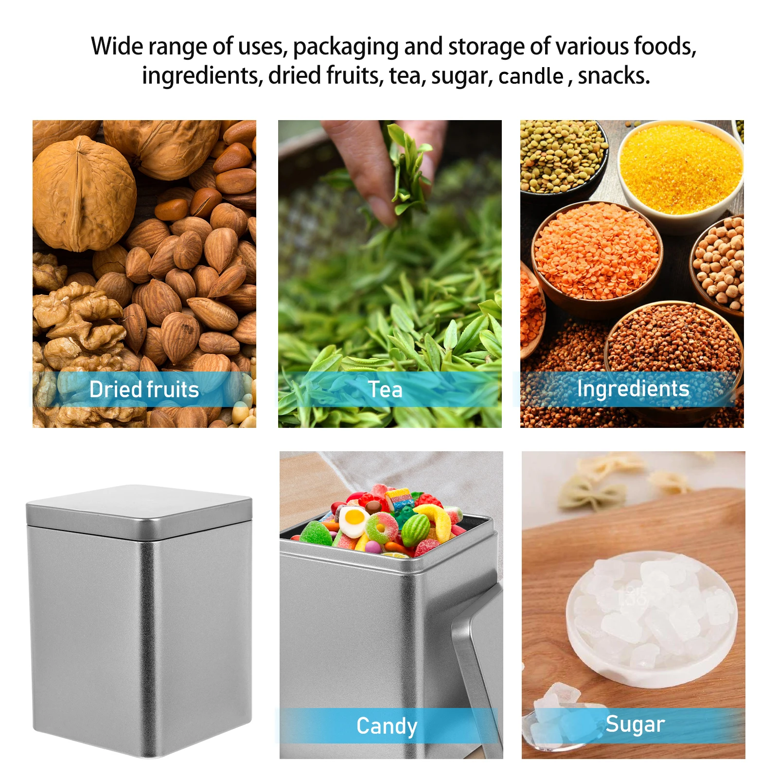 

3pcs Tea Storage Iron Boxes Thickened For Gift Packaging Organization Cans Tanks Cookie Jar Home Mall Store Use