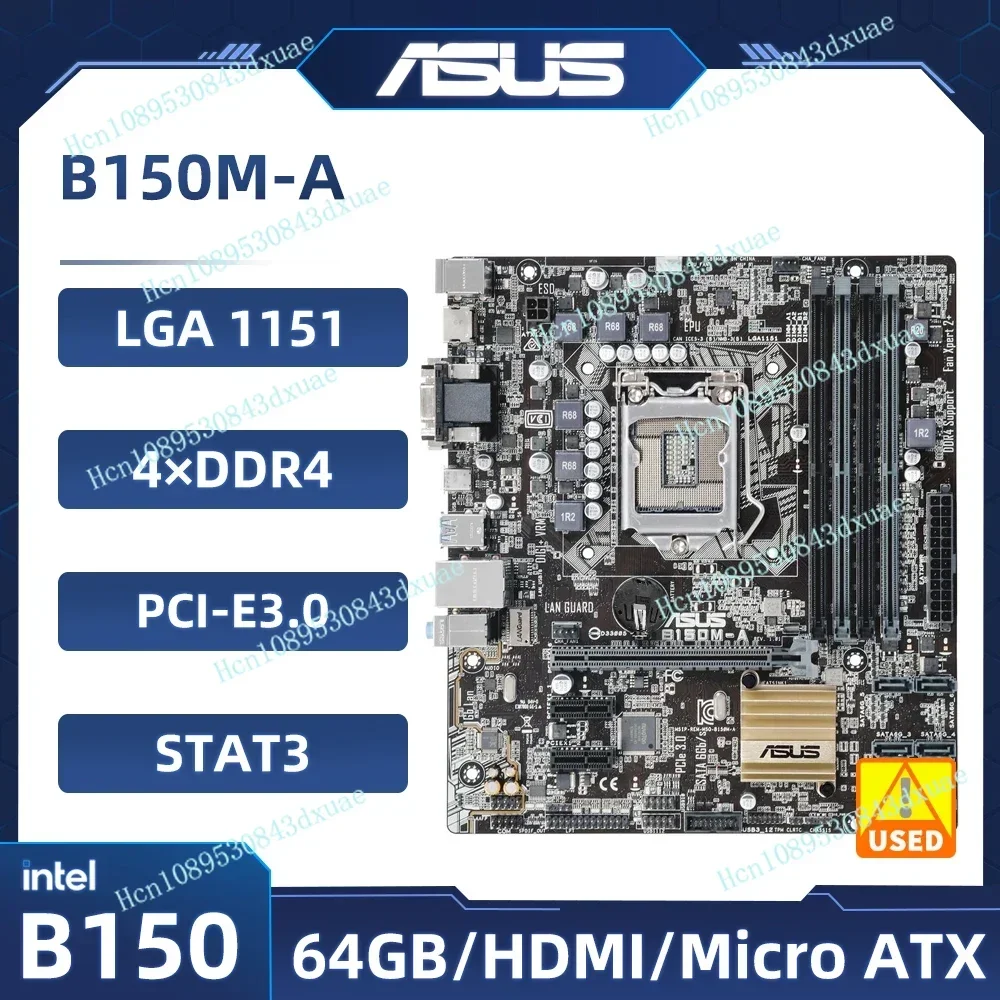 

ASUS B150M-A Motherboard LGA 1151 intel B150 DDR4 64GB support Core i3-6100 i3-7300 i5-6600 i5-7600 i7-7700 G4600 cpu Micro ATX
