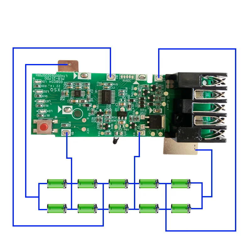 5*21700 akumulator litowo-jonowy obudowa z tworzywa sztucznego płyta ochronna do ładowania PCB obudowa do Milwaukee m18 18V 4Ah obudowy baterii