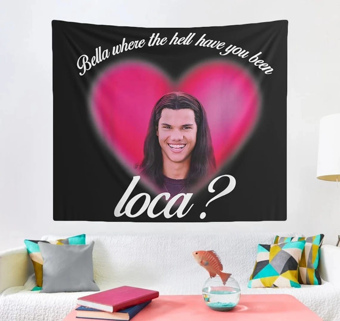 أحب بيلا الوردية حيث الجحيم لقد كنت نسيج لوكا، علم بيلا لوكا المضحك، نسيج المشجعين الأسود بيلا جاكوب #2