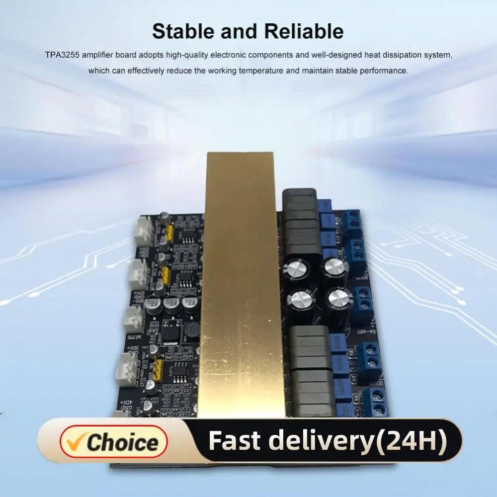 TPA3255 Digital Power Amplifier Board Class D 4 Channel High Power Audio Amp Board Sound System Component