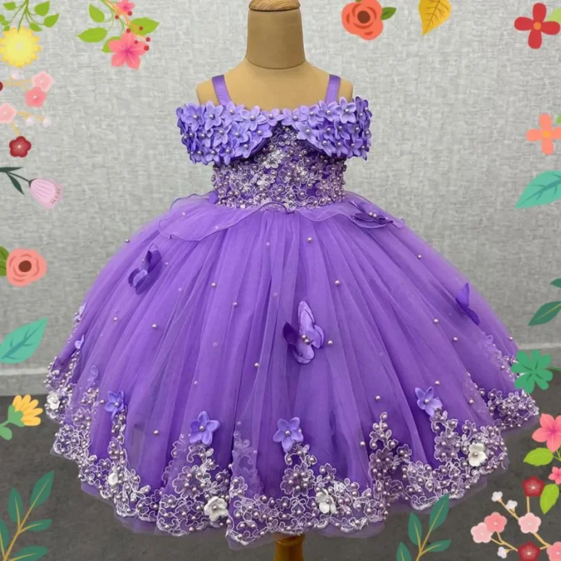 Children's Ball Gown Wedding Birthday Baptism Party Flower Girl Dresses A3711 bridesmaid dresses  festliche kleider mädchen