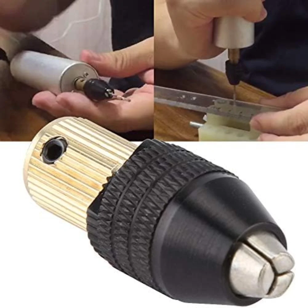 Versatile Metal Drill Chuck Securely Holds Bits 0.3-3.4mm For All Tools Self Locking Keyless Drill Chuck Kit