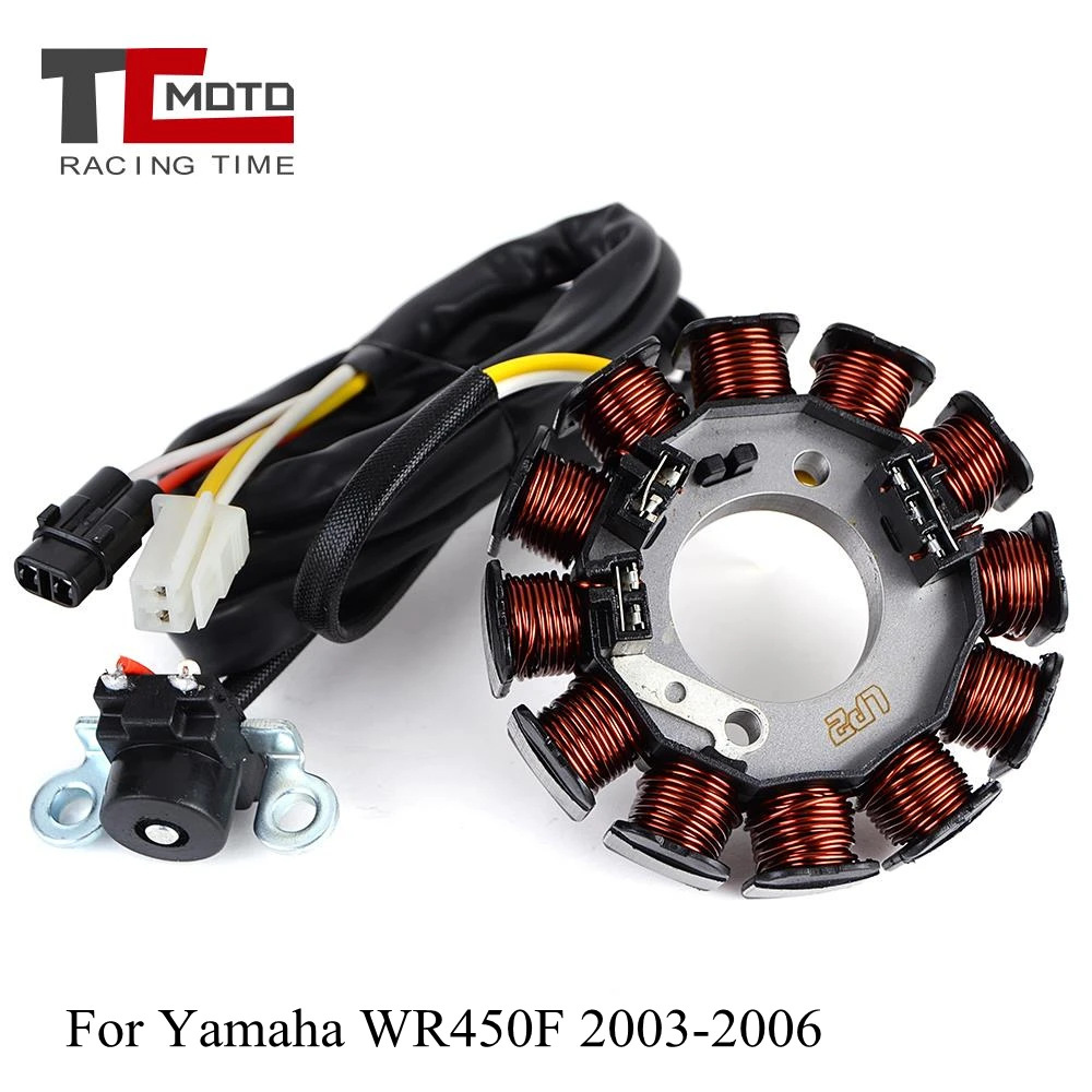 

Motorcycle Stator Coil for Yamaha WR450F WR 450F WR 450 F 2003-2006 5TJ-81410-00 5TJ-81410-01 5TJ-81410-30 Engine Generator Coil