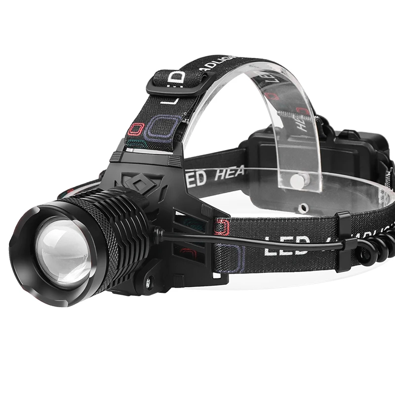 30W XHP70 LED Telescopic Zoom Headlamp 2*1500mAh 18650 Battery USB-C Rechargeable IPX4 Waterproof 90° Adjustable Headlight