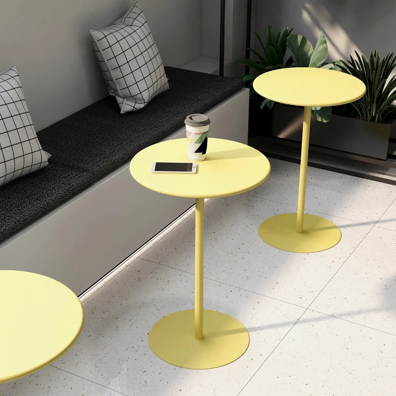 

Coffee Table Creative Leisure Industrial Style Minimalist Small Round Table Commercial Milk Tea Shop Dining Table