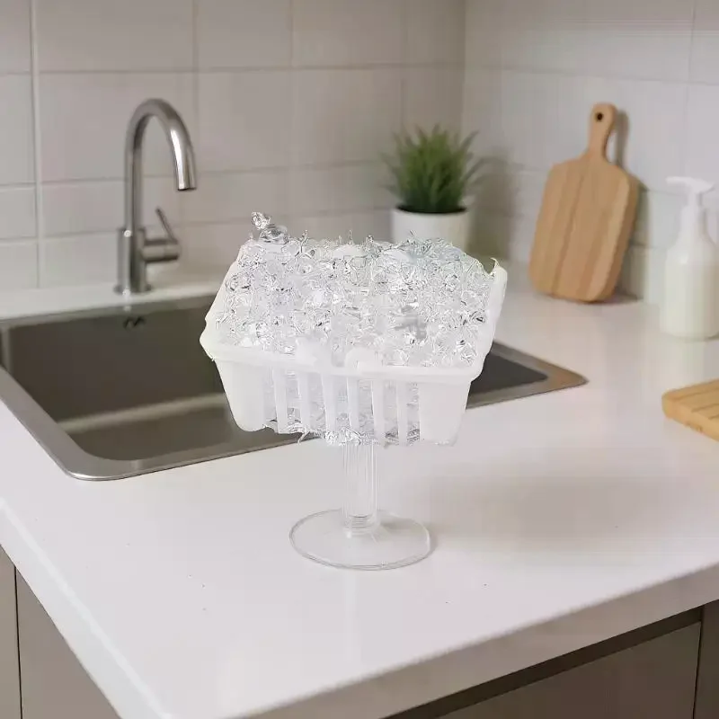 ชุดหินน้ำแข็งใสขนาดเล็ก 1 ชุด หินน้ำแข็งแตก คริสตัลน้ำแข็ง เม็ดน้ำแข็งจำลอง สำหรับตกแต่งบ้านตุ๊กตา ของตกแต่งบ้านจิ๋ว