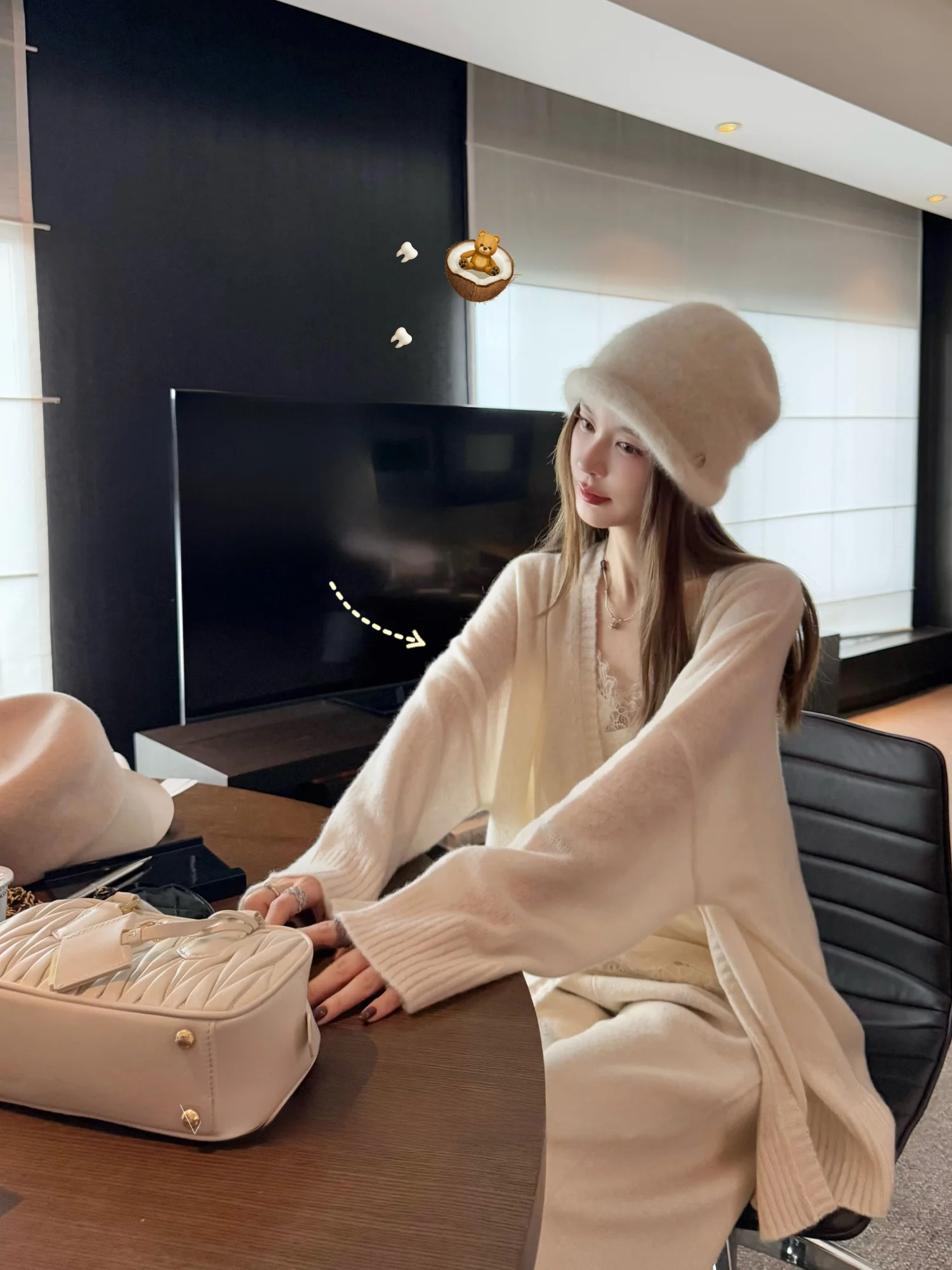 

Мягкий вязаный кардиган из шелка Cloud Soft для женщин, осенне-зимний, новый, 2 предмета, утепленный, Money West Kangbo Le