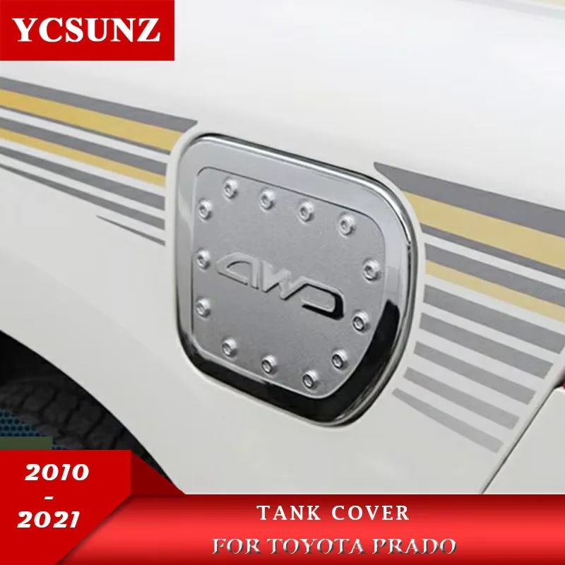 

Chrome Tank Cover For Toyota Prado Land Cruiser Fj150 LC150 2010-2014 2015 2016 2017 2018 2019 2020 2021 Car Accessories