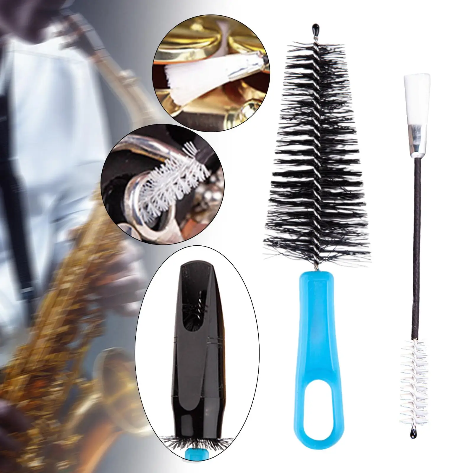 Saxophone Clean Brush Professional Multipurpose Sound Hole Cleaning Brush Sax Mouthpiece Cleaning Gadgets for Bassoon