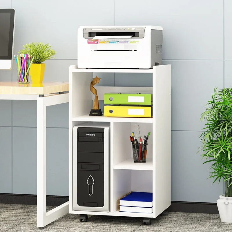 Removable Printer Rack Main Cabinet Multi-layer Office Shelf Desktop File Rack Main Rack with Door