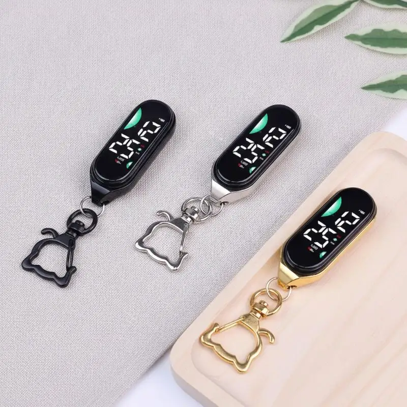 Portable LED Digital Pocket Watch Waterproof Luminous Hanging Electronic Watch for Kids Adults, Great for Outdoor Sports