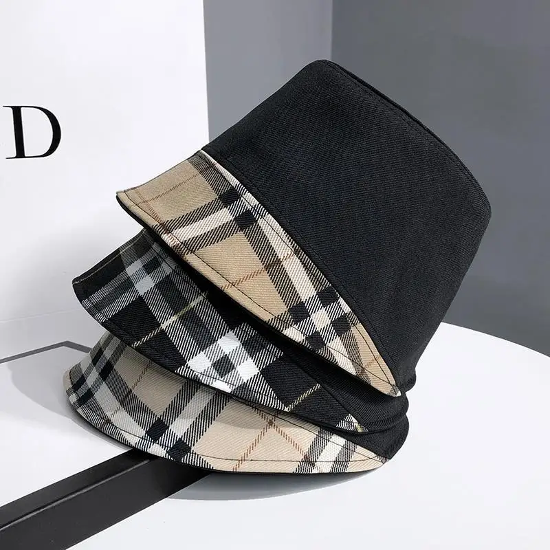 

Новая женская панама 2026 года с клетчатыми вставками: модная, стильная, универсальная, солнцезащитная.