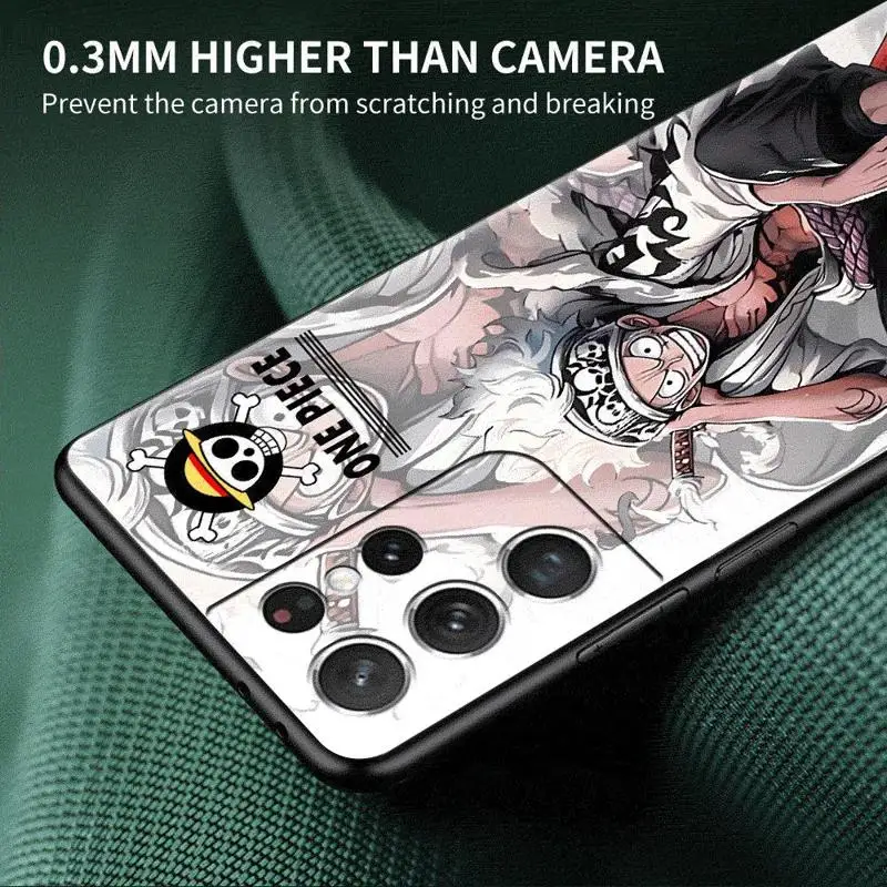 One P-Pieces Anime Case For Samsung Galaxy S24 S23 S22 Ultra S21 S20 FE S10 Plus Soft Phone Shell image 3