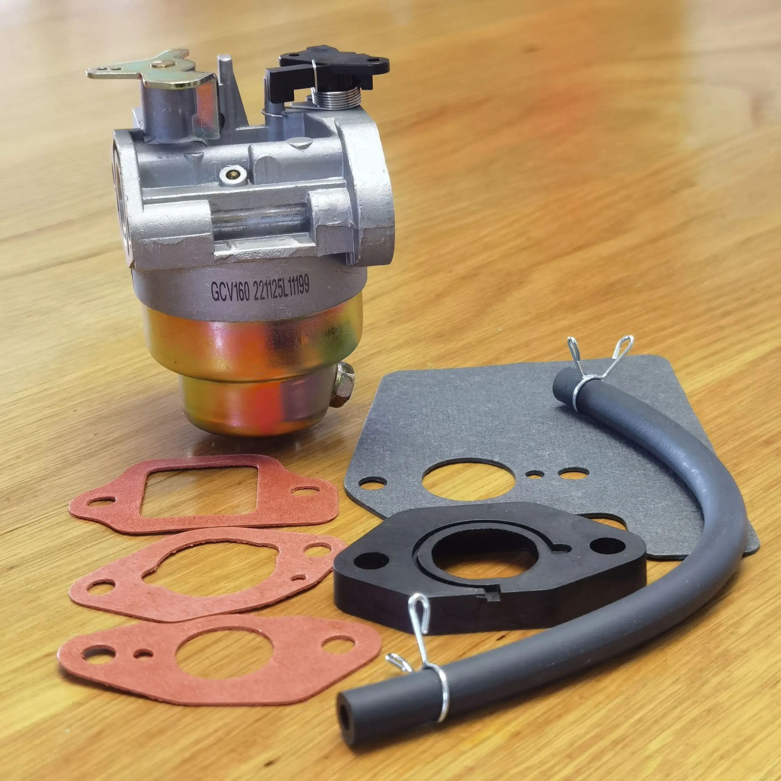 GCV160 Carburetor With Gaskets Pipe Fits For HONDA GC135 GC160 
