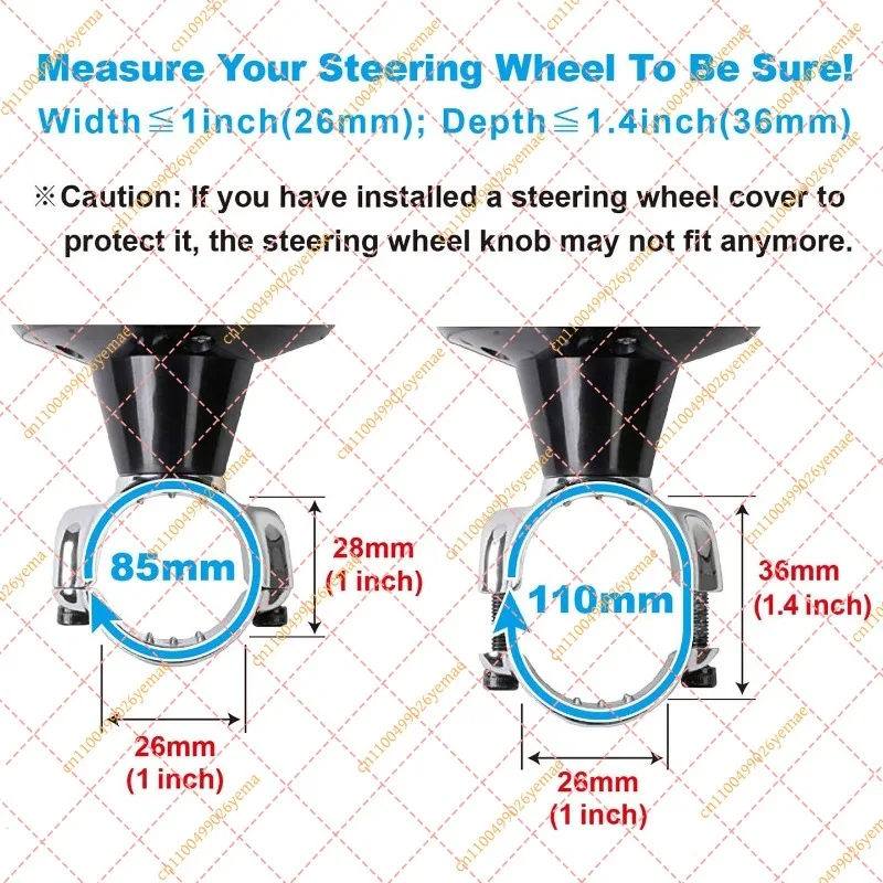 FY Car Steering Wheel Power Ball Bearing Metal Labor-saving Assist Handle Knob Grip Auto Accessories Universal Fit