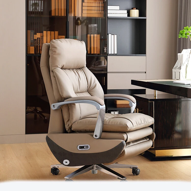 Electric office chair, reclining chair with footrest, tall office chair with self-attaching armrests office chair PC