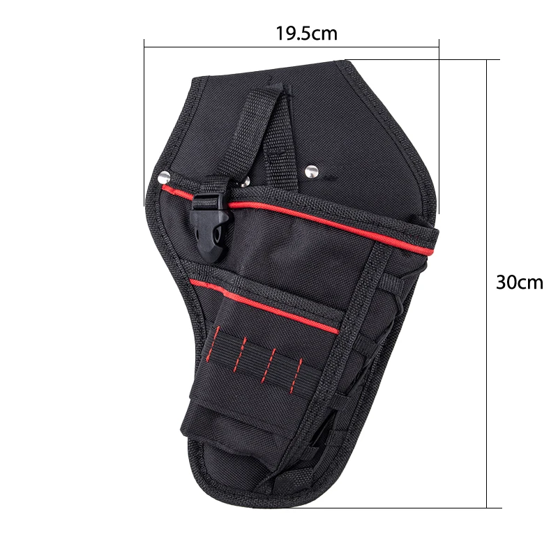 ヘビーデューティ電気技師ツールバッグビットホルダーベルトウエストドリル収納ポケット付き