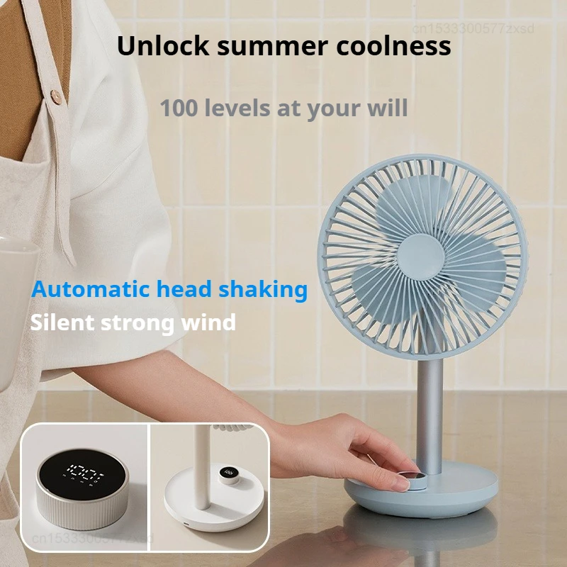 Xiaomi Portable Small Household Rechargeable Desktop Fan USB Fan for Home Office Outdoor Camping Cooling Fan with Swivel Heads
