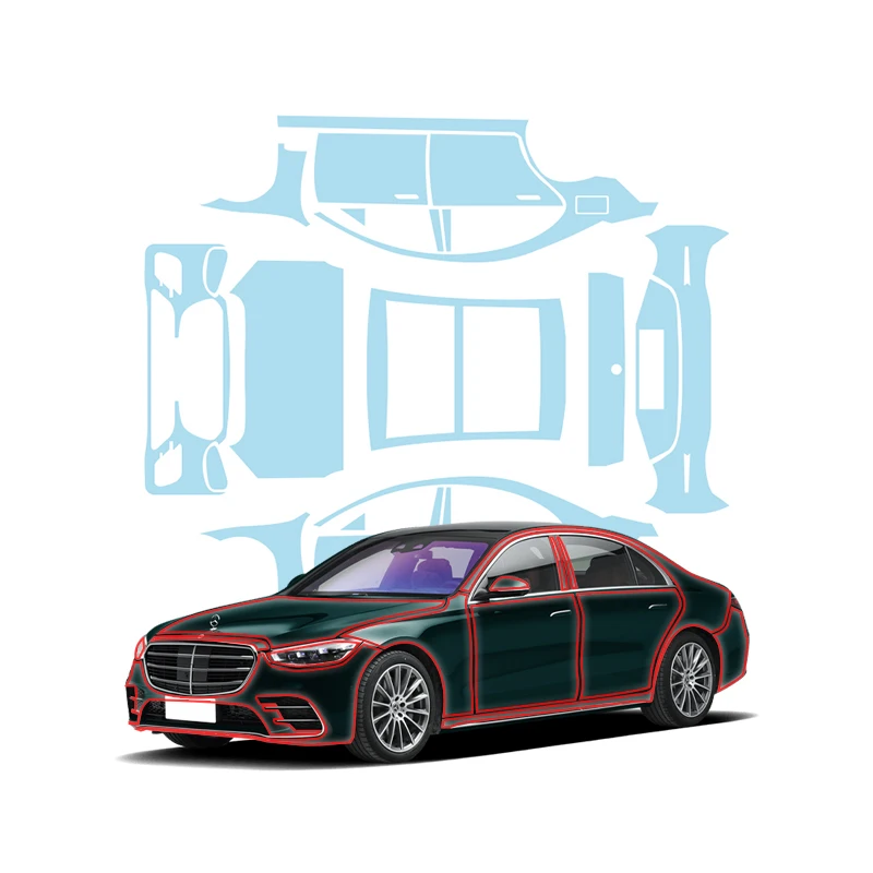 

PPF для Mercedes Benz S Class защитная пленка для краски ТПУ прозрачный устойчивый к царапинам невидимый комплект аксессуаров