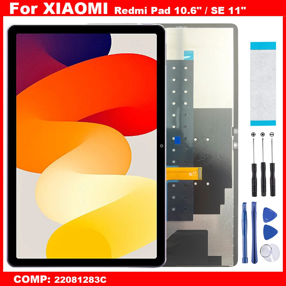 

ЖК-дисплей для Xiaomi Redmi Pad 10,6 дюйма/PAD 2 2nd Pad SE 11 дюймов 22081283C ЖК-дисплей с цифровым преобразователем сенсорного экрана в сборе