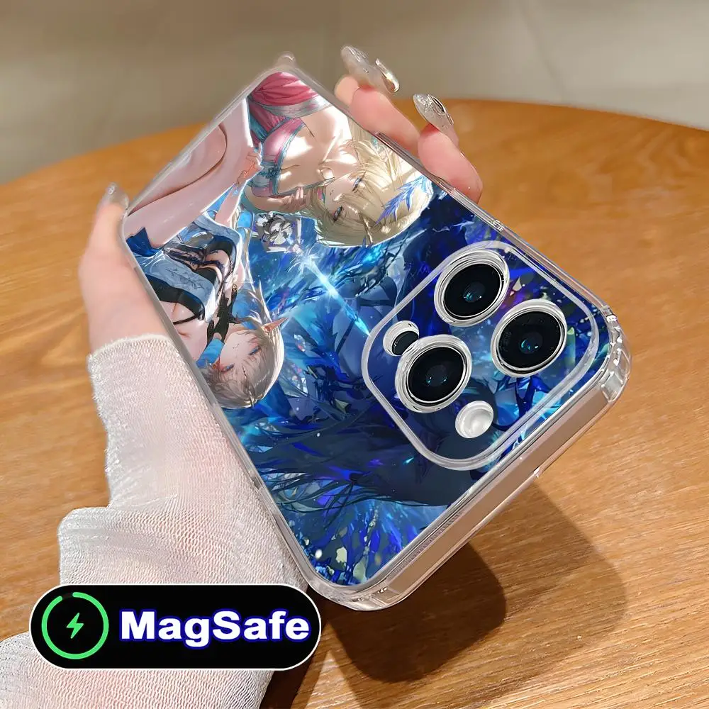 

Чехол для телефона Wuthering Waves Fleurdelys для iPhone 17 16 15 14 13 12 11 Air Pro Max Plus Mini Magsafe, прозрачный, цветной