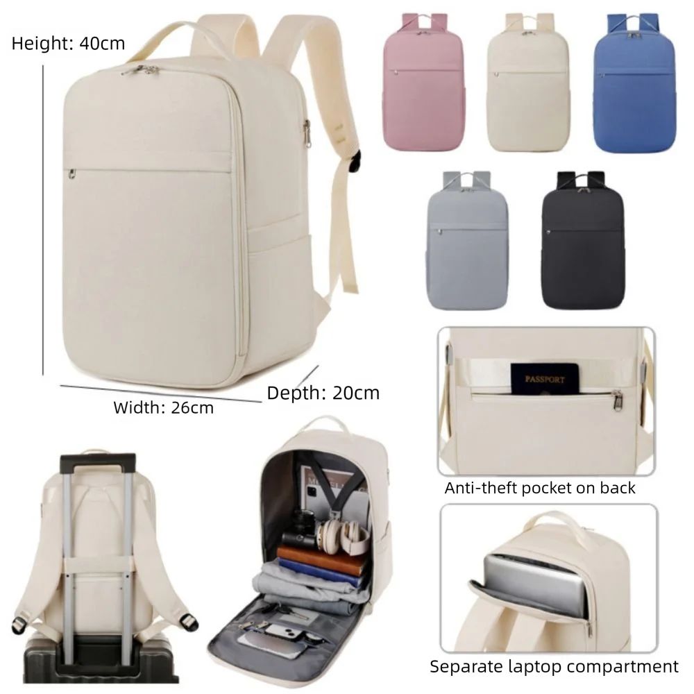 

Large Capacity Business Backpack Waterproof Wide Straps Travel Laptop Rucksack Multi-Compartment Lightweight Student School Bag