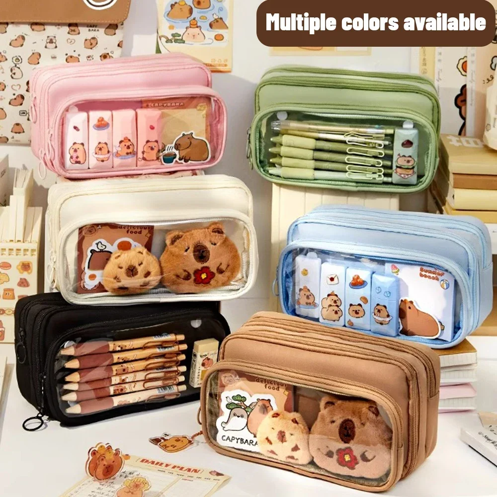 10 طبقات مقلمة قابلة للفصل الحقيبة الطلاب العودة إلى المدرسة القرطاسية سعة كبيرة متعددة الوظائف حقيبة تخزين مستحضرات التجميل #1